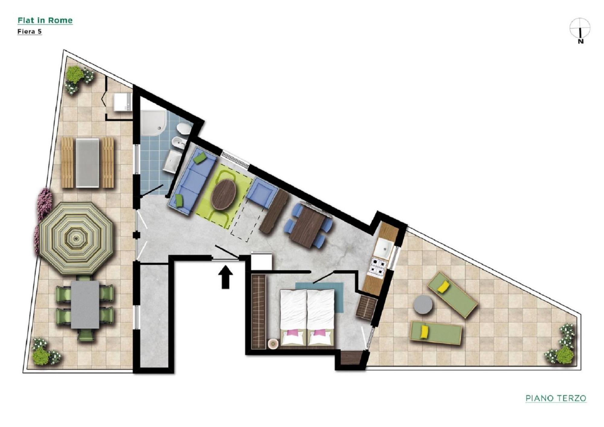Flatinrome Residence Fiera Ponte Galeria Room photo